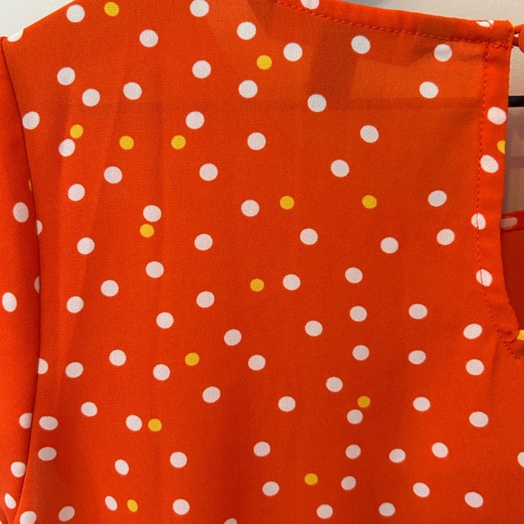 41 Hawthorn Orange Polka Dot Blouse - Picture 4 of 4